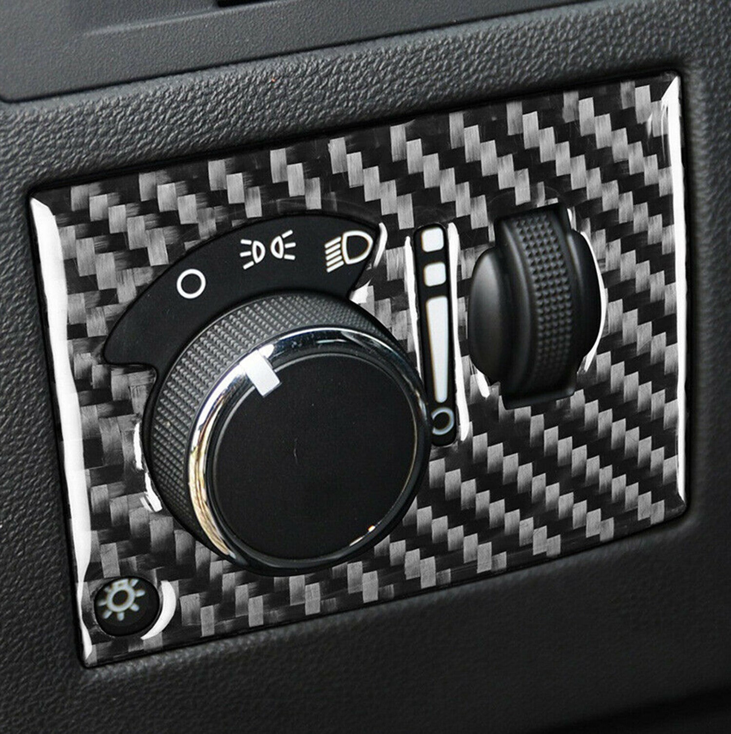 for Jeep Grand Cherokee 2011-2021 Carbon Fiber Headlight Switch Knob Cover Trim