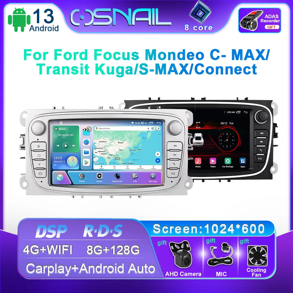 for Ford Focus S-Max Mondeo Galaxy C-Max Car Multimedia Video Player Screen GPS