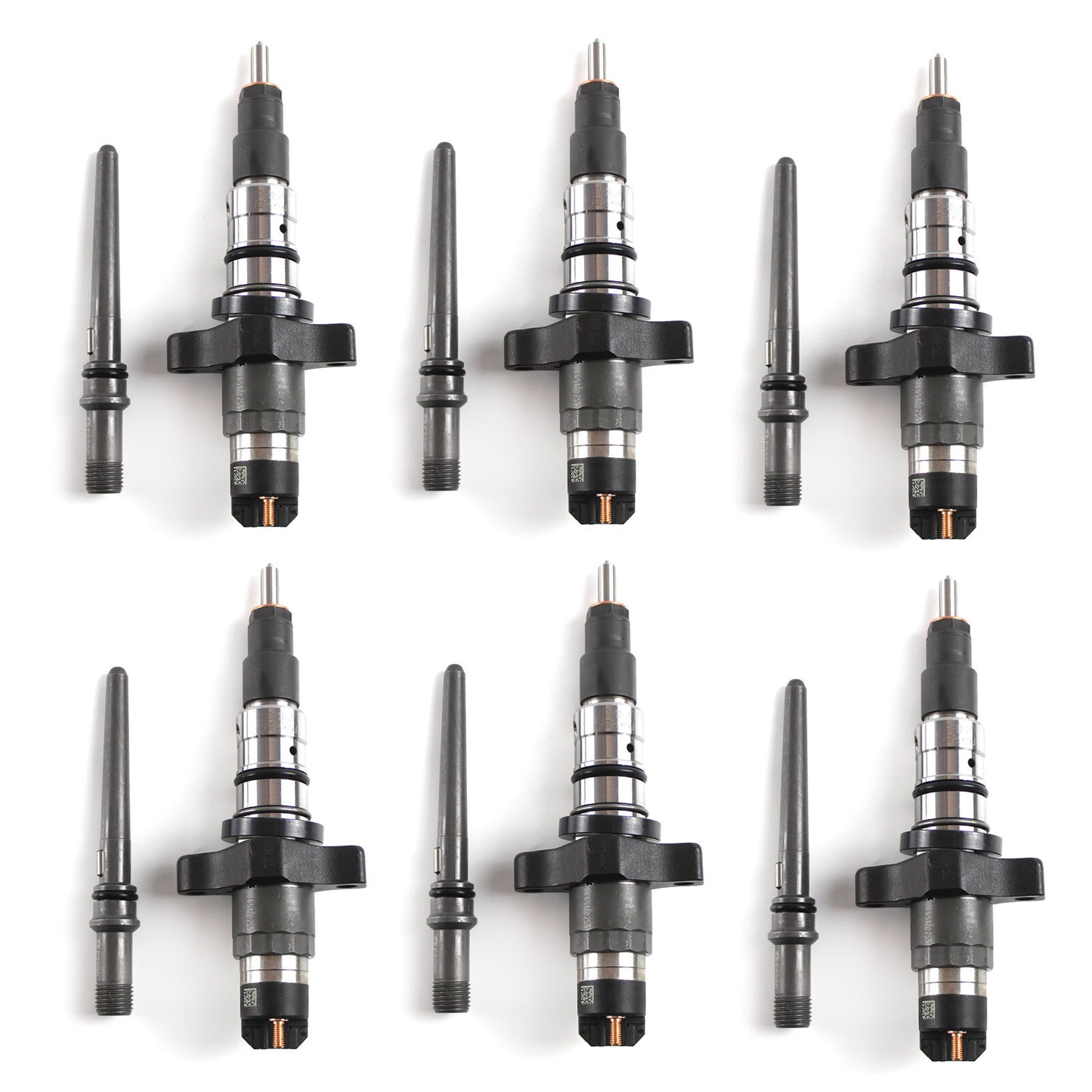 6x Diesel Injector w/ Connector Tube For 03-05 for Dodge for Ram 5.9L 0445120255