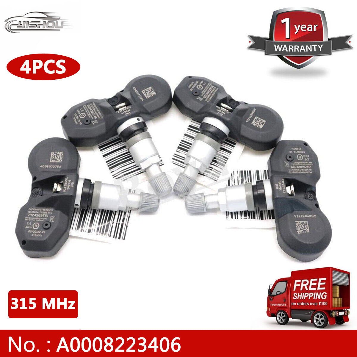 new A000822406 Tire Pressure Monitoring Sensor 315 MHz, suitable for Mercedes W210, W211, W215