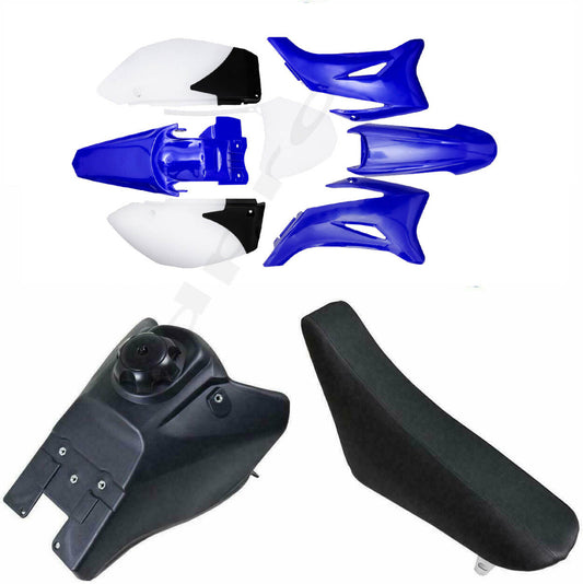 Plastic mudguard kit, fuel tank top mount for TTR110 Dirt Pit bike, SSR 140