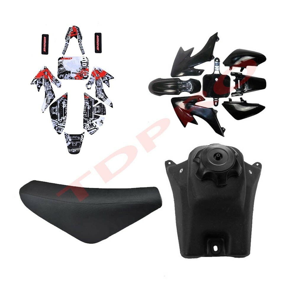 Plastic mudguard, fuel tank, for seat sticker kit for CRF50 XR50 Taodao SSR 125cc Pit bicycle
