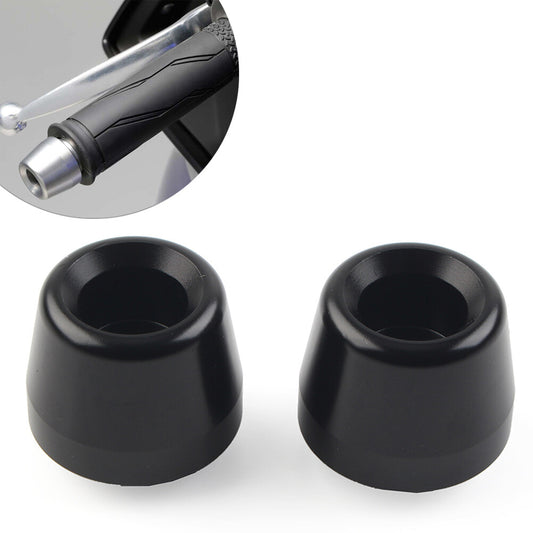 2¢ªCNC Lenkergriffe Lenkerendschieberkappe f¨¹r for YAMAHA YZFR1 YZF-R1 15-23 Schwarz