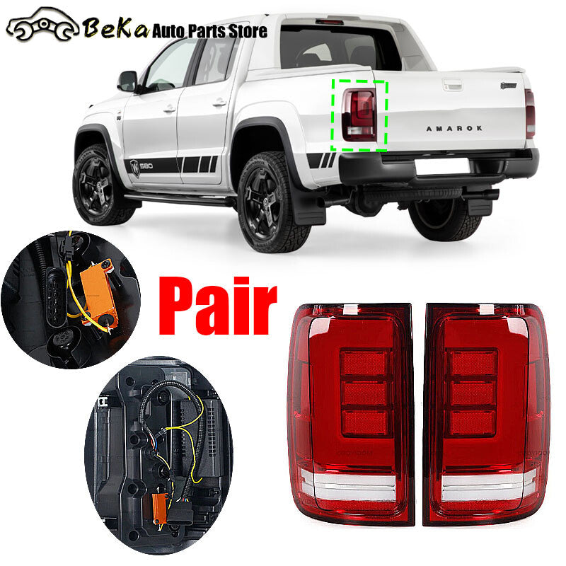 Suitable for Volkswagen Amarok V6 2009 - 2020 LHRH LED taillights, brake lights, and turn signals.