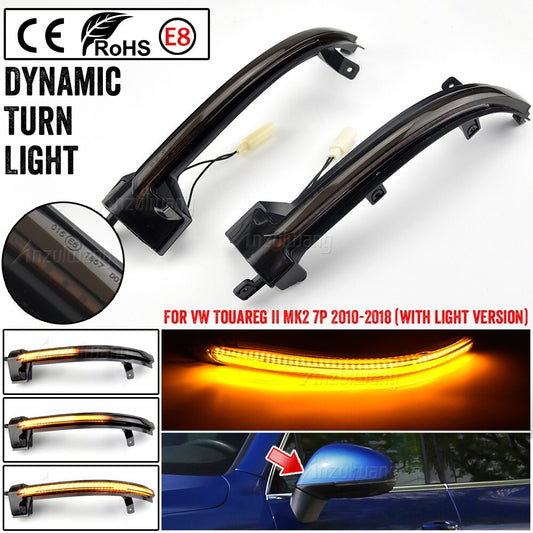 Dynamic Side Turn Signal Light for VW Touareg II MK2 7P 2010-2018