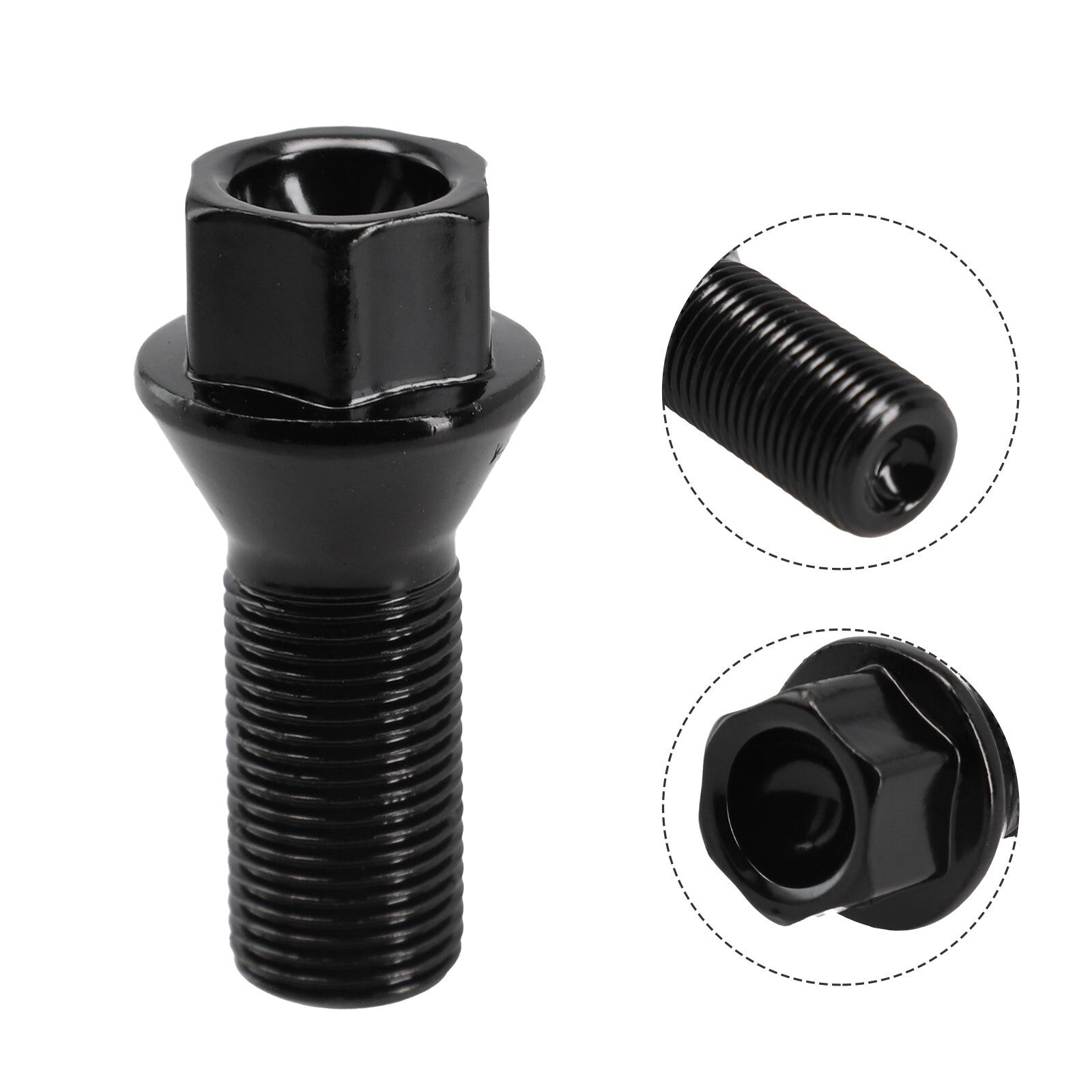 Suitable for wheel lug nuts and bolts M14x1.25, black F25 X3 E70 36136890324 parts