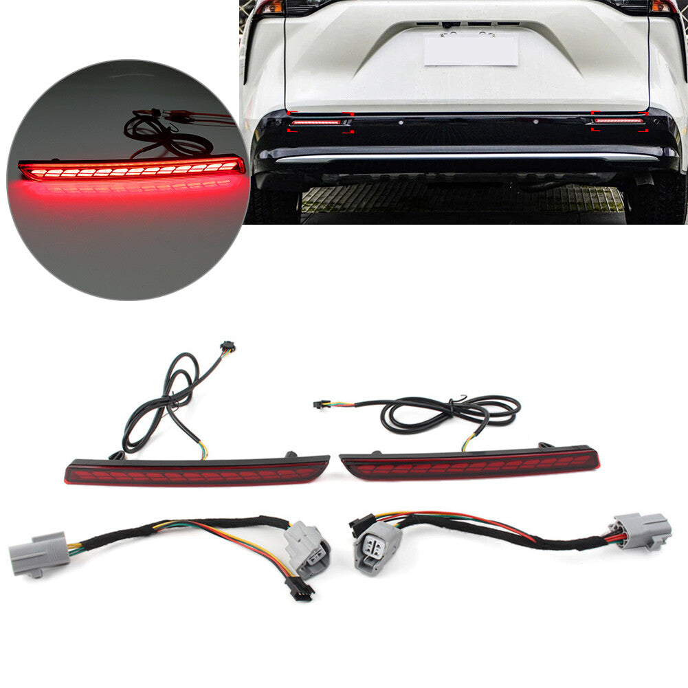 for Toyota for Sienna 2021-2023 Rear Bumper Light Brake Lights Turn Signal Reflector