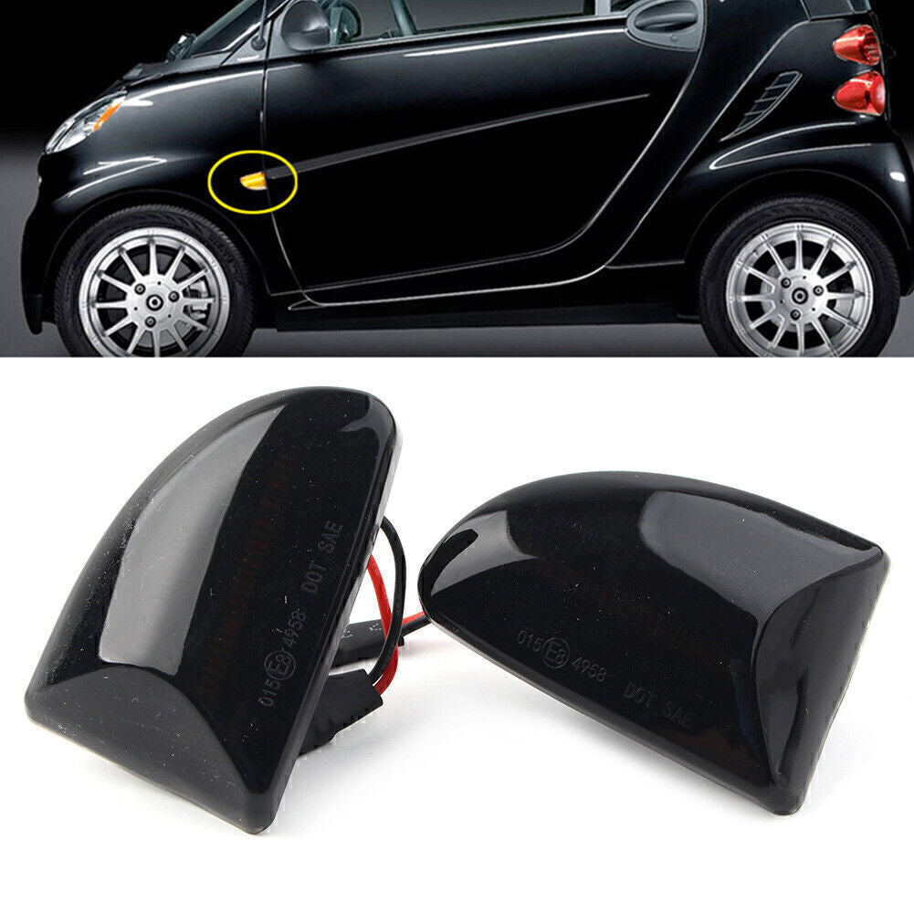 2x LED for Fortwo Coupe/Cabrio Sequential Dynamic Side Marker Turn Signal Light