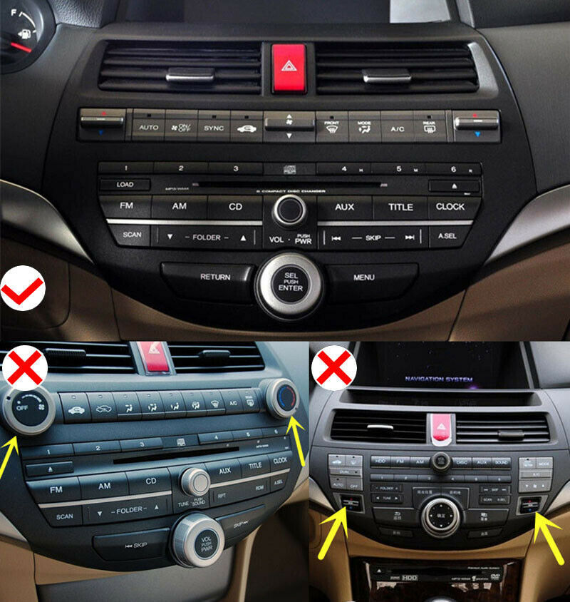 Carbon Fiber Look Interior Decor Trim Kit 24P for Honda Accord 4DR EX LX 2008-12