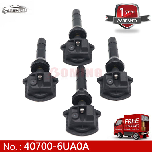 4PCS TIRE PRESSURE SENSOR MONITOR 40700-6UA0A TPMS for Nissan 433MHz