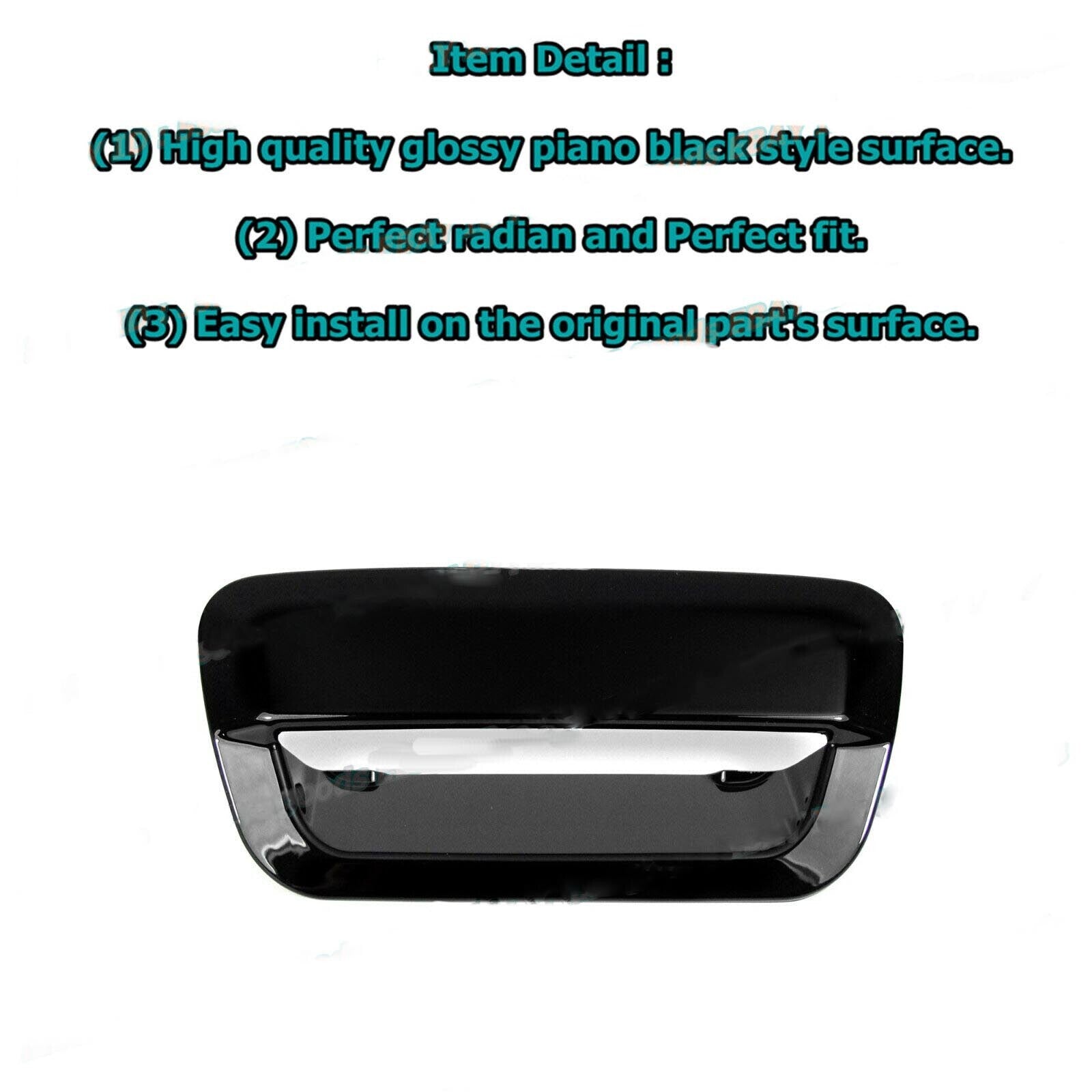 For 2014-2023 for Dodge Durango SUV Glossy Black Rear Trunk Door Handle Bowl Cover
