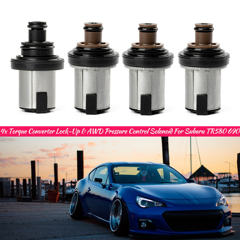 4-piece torque converter AWD pressure control and lock-up solenoid valves for Subaru TR580 690
