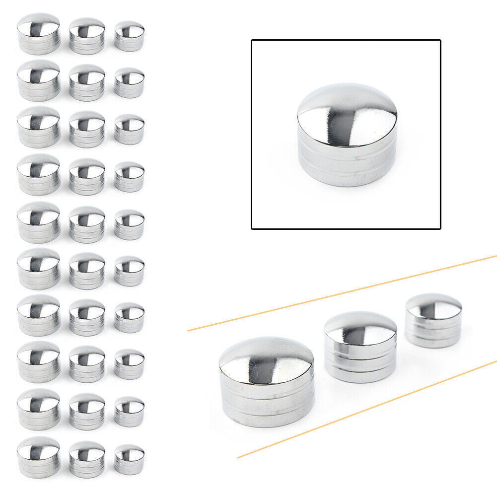 10x CNC Innen 9mm-13mm Schrauben Bolt Topper Kappen Abdeckung f¨¹r for Harley Chrom