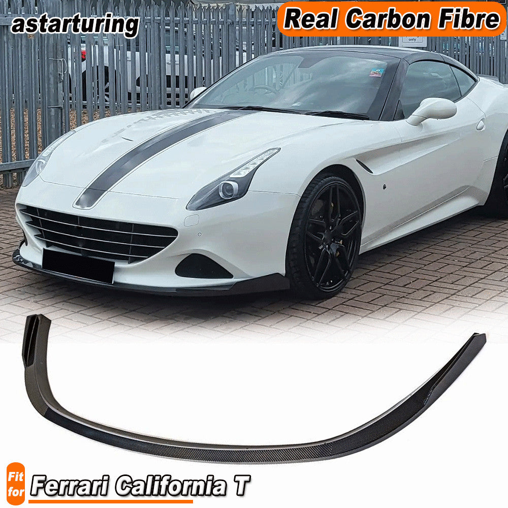 Fit for Ferrari California T 2015-2018 REAL Carbon Front Bumper Chin Lip Spoiler