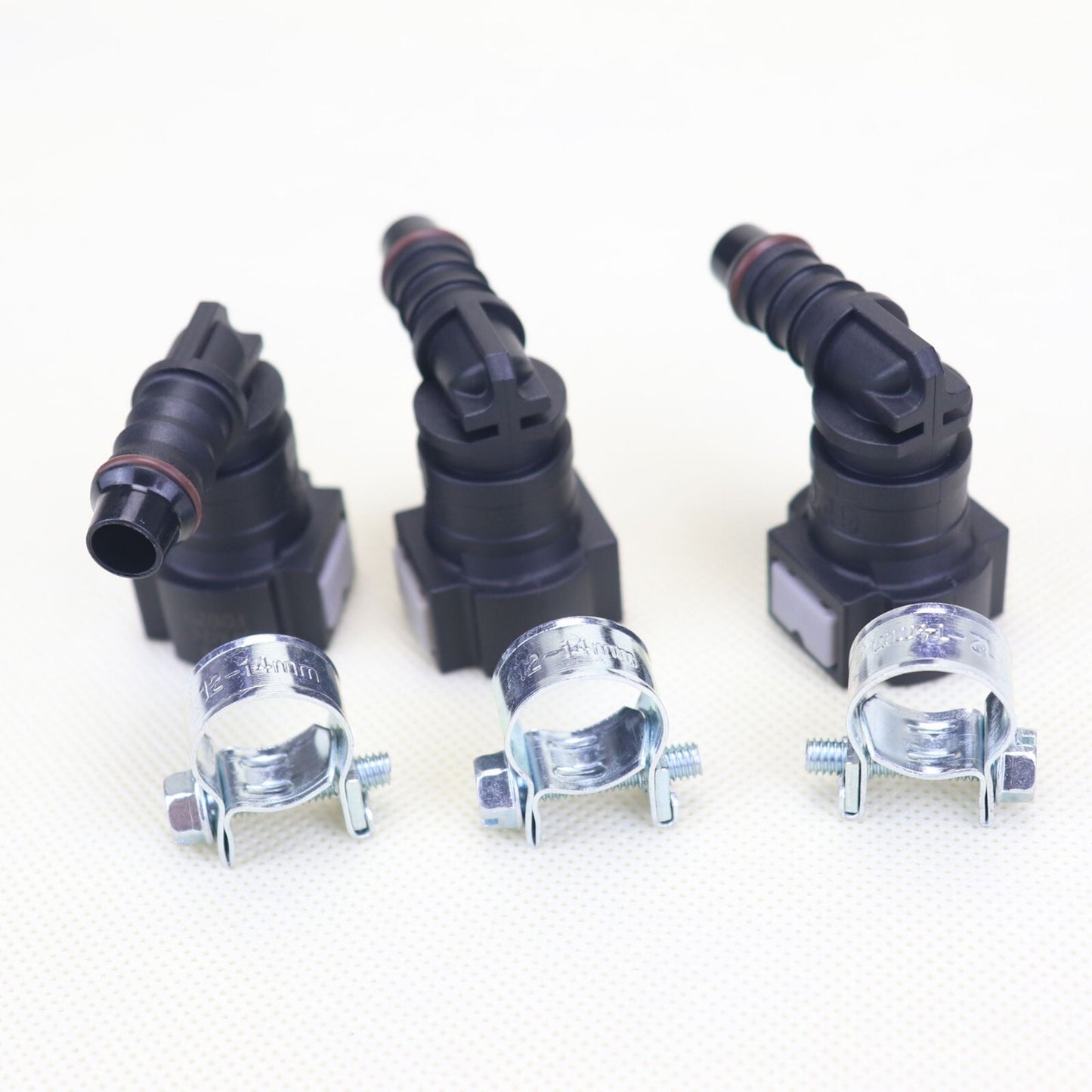 3-pack 90 Deg elbow SAE 9.49 fuel line quick release connector nylon hose ID 5/16