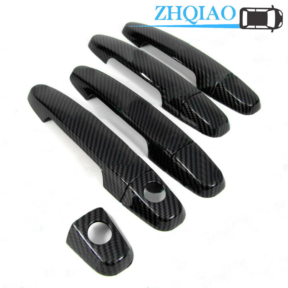 Carbon Fiber Side Door Handle Covers Trims for Toyota Yaris Sedan / Hatchback