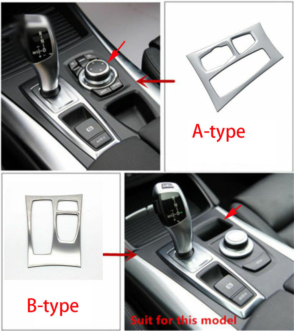 Gloss Black ABS Central Gear Shift Box Panel Cover for BMW X5 E70 X6 E71 2010-13