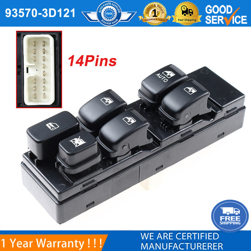 Power Window Master control switch left for 2003-2005 for Hyundai Sonata 93570-3D121