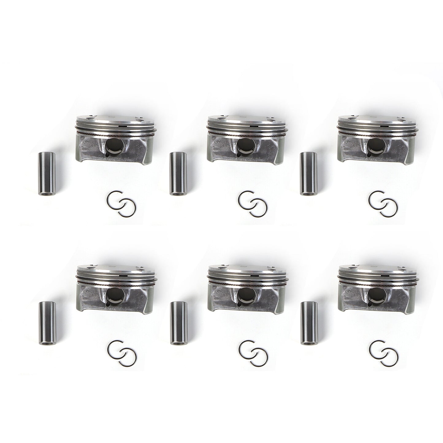 6pc M272 Engine Pistons Rings Set for Mercedes-Benz C350 E350 GLK350 CLK350 3.5L