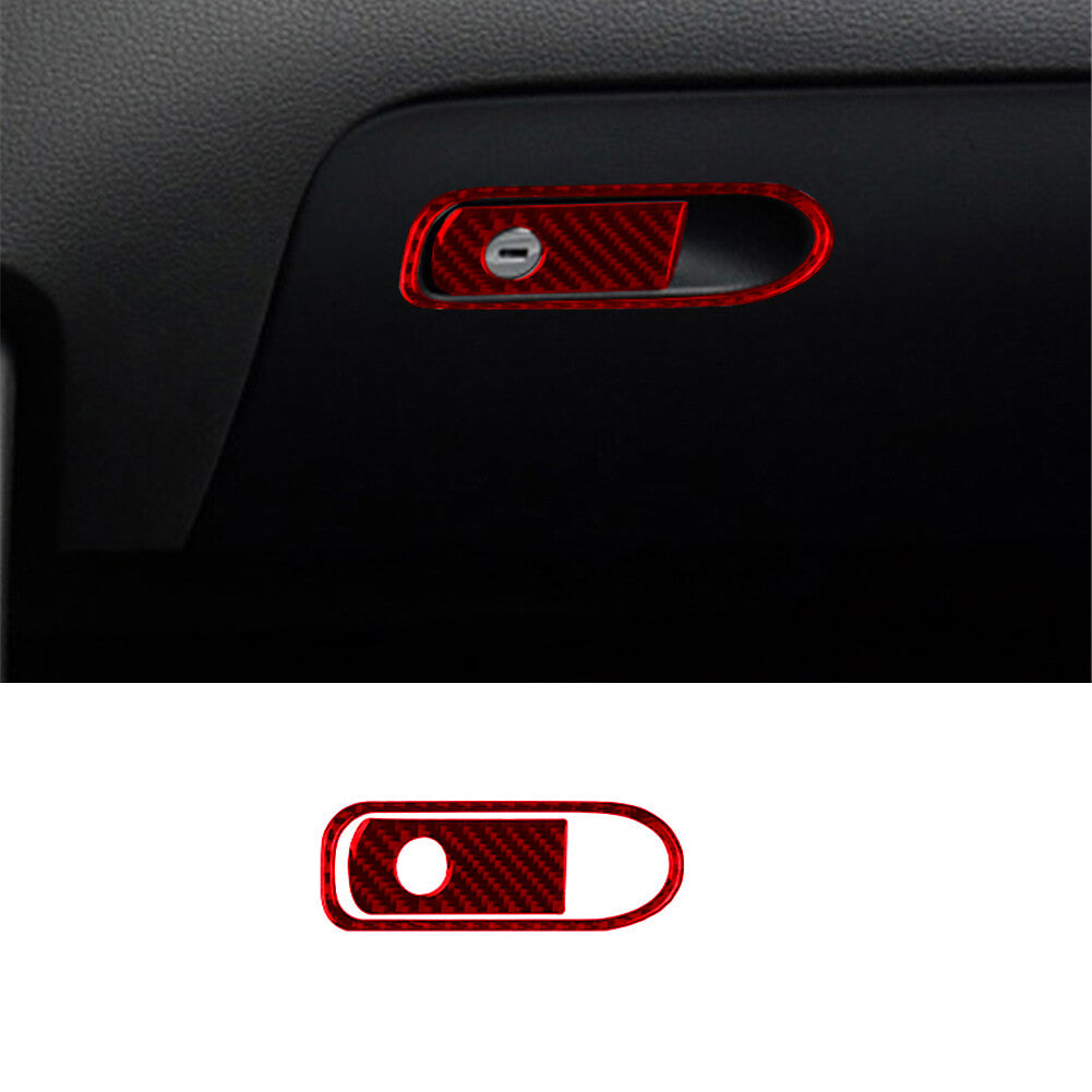 Red Carbon Fiber Passenger Memory Switch Trim for VW Touareg 2011-2018