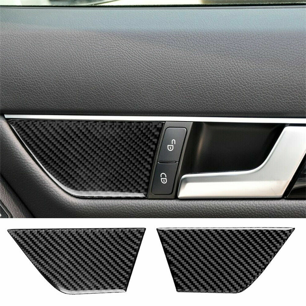 Carbon fiber door handle panel cover trim suitable for Mercedes-Benz C-Class W204