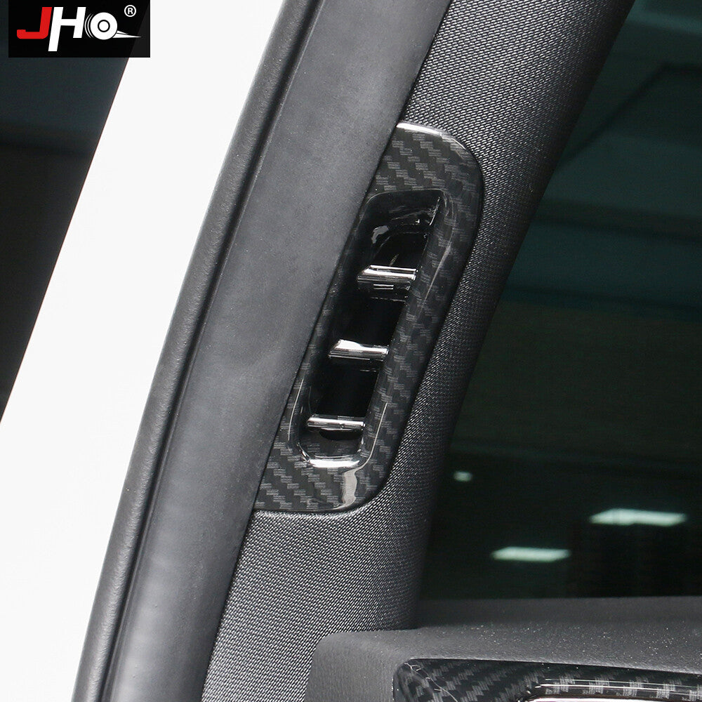 ABS Carbon Fiber A Pillar Air Outlet Vent Cover for Jeep Grand Cherokee 2011+