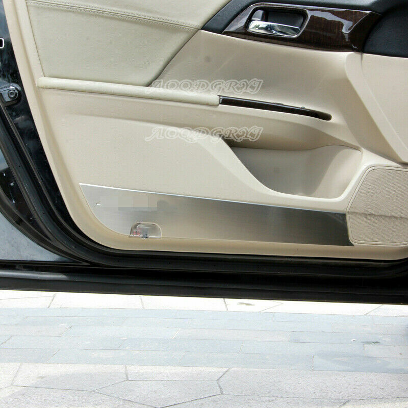 4P Silver Inner Door Anti-Kick Pad Panel Cover for Honda Accord Sedan 2014-2017