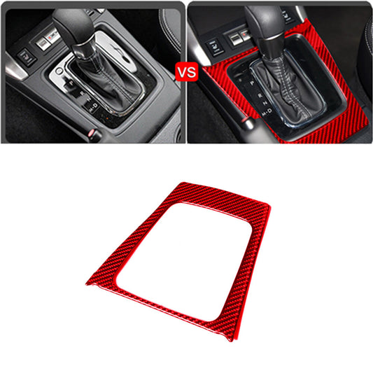 Red Gearbox Panel Trim Interior Carbon Fiber Sticker for Subaru Forester 2013-18