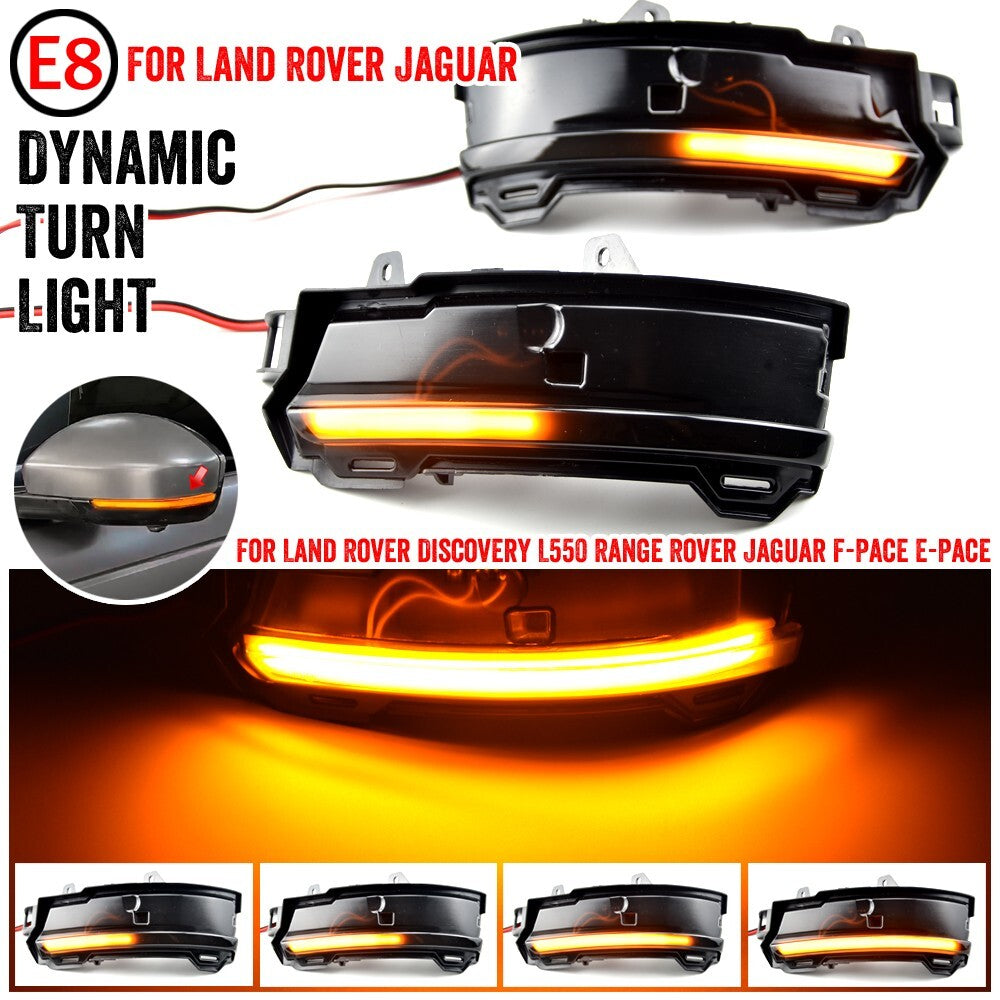 2pcs LED Dynamic Side Mirror Turn Signal Light Assembly for Land Rover Evoque