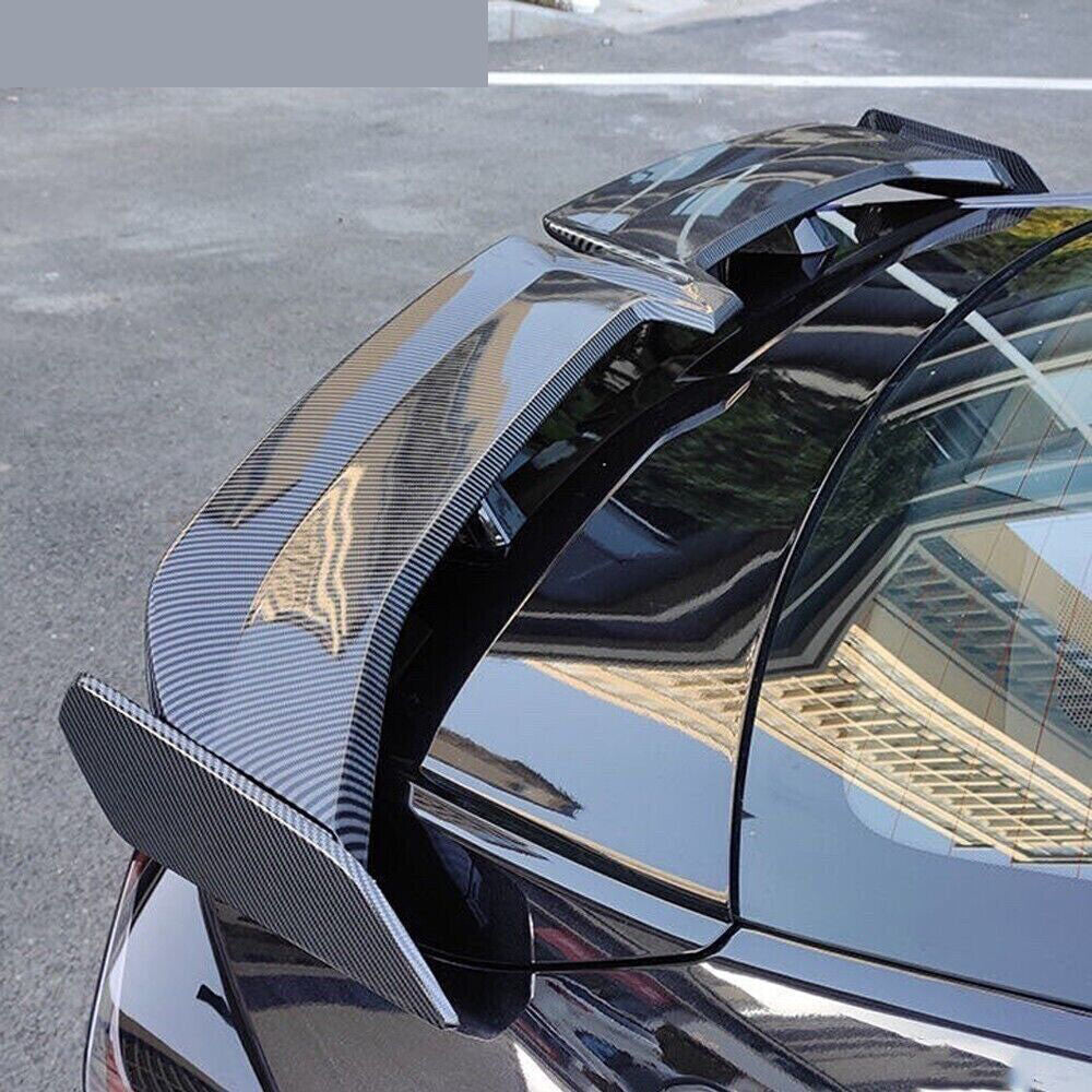 For 2021-2023 for Hyundai for Elantra ABS Carbon Fiber Rear Spoiler Trunk Wing Lip Cover
