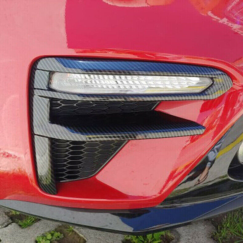 for Kia Forte Sedan 2019-2022 ABS Carbon Front Bumper Fog Light Lamp Cover Trims