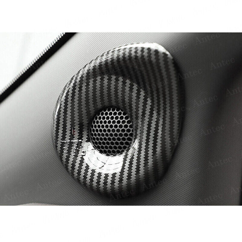 2P Carbon Fiber Front A Pillars Audio Speaker Cover Trim for Toyota for Sienna 21-24