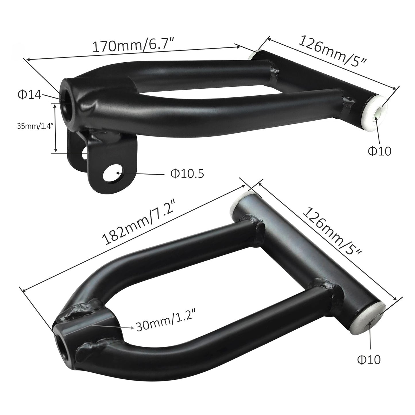 Go-kart front suspension kit, shock absorber, swing arm assembly, steering joint, wheels