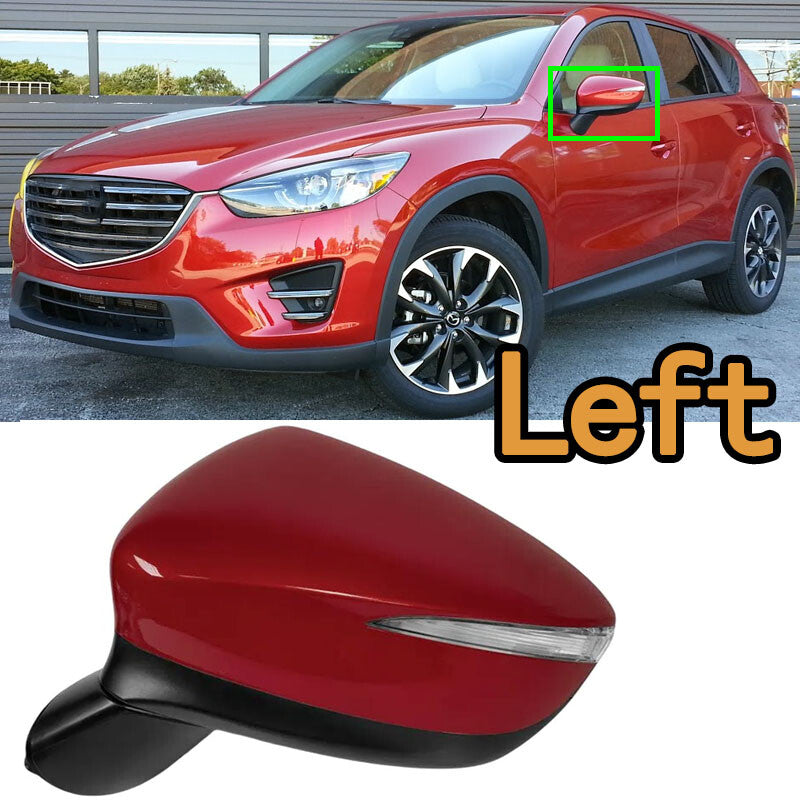 1-pack of 2015-2016 for MAZDA CX5 side mirrors with signal power, folding 9-pin left side.