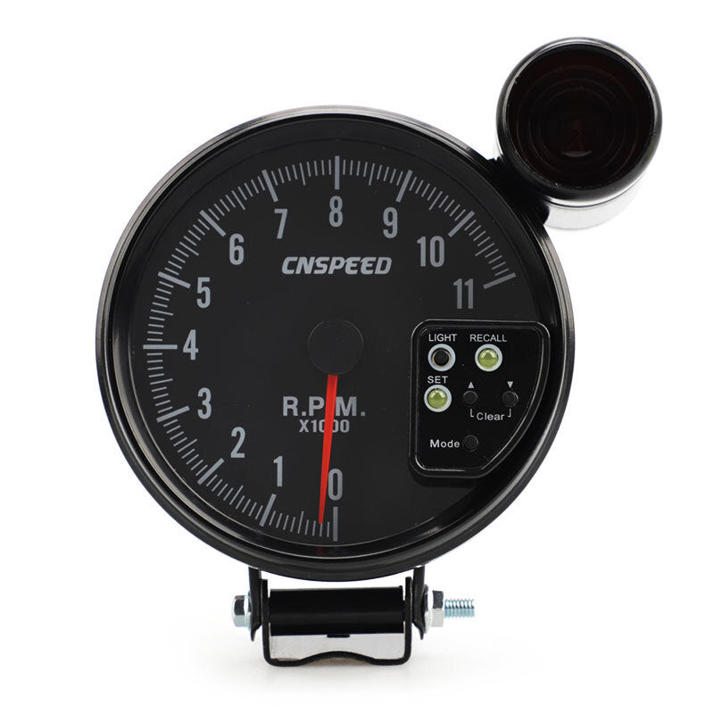 Universal 5-inch 7-color black 11K RPM+ shift lamp RPM tachometer LED specifications