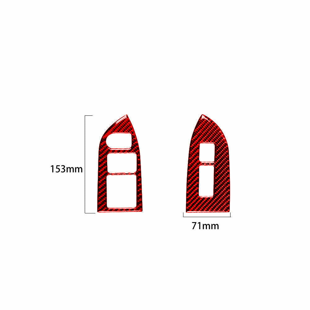 Red carbon fiber window lift switch cover for Toyota 86 17-19