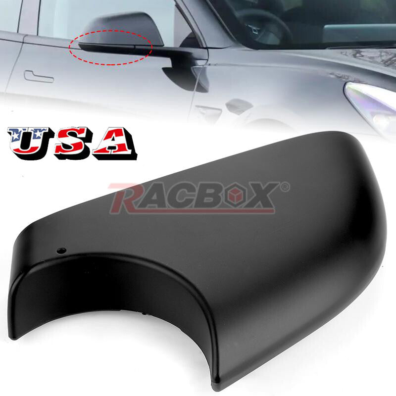 Right Door Side Rearview Mirror Cover Trim Cap Black Fit 2017-2022 for Tesla Model 3