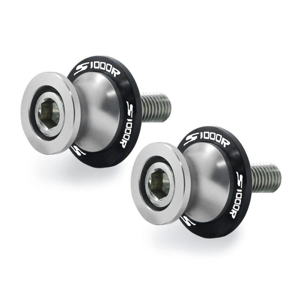 for BMW S1000R S1000RR 2014-2018 Silver Swingarm Spools Stand M8 Screws Slider