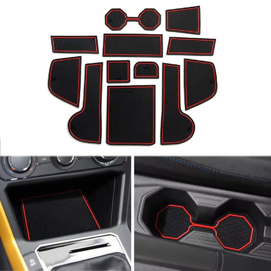 for VW for Volkswagen POLO MK6 AW 2018 - 2023 Anti-slip Gate Slot Mat Door Groove