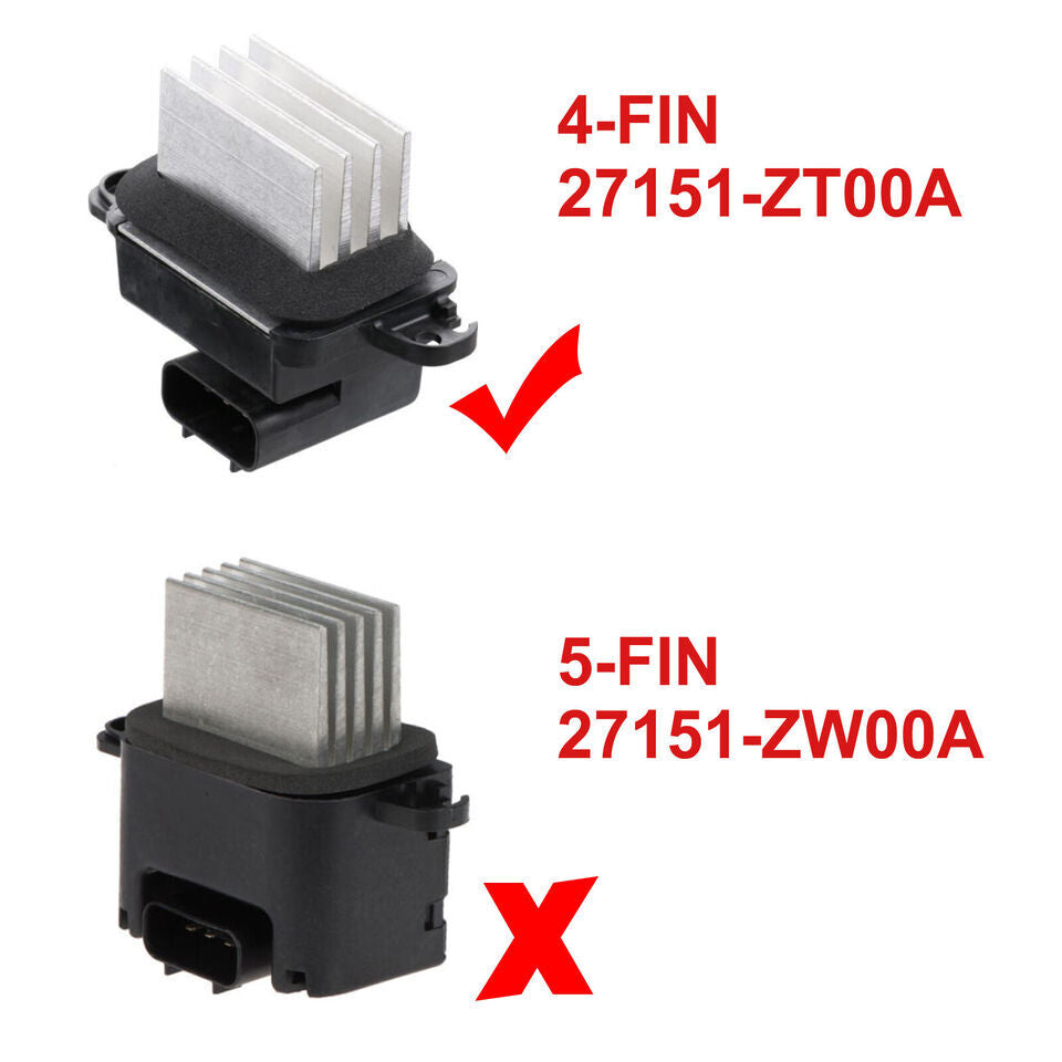1-pack of new HVAC blower motor resistors (27151-ZT00A) suitable for Nissan Frontier Xterra Armada.