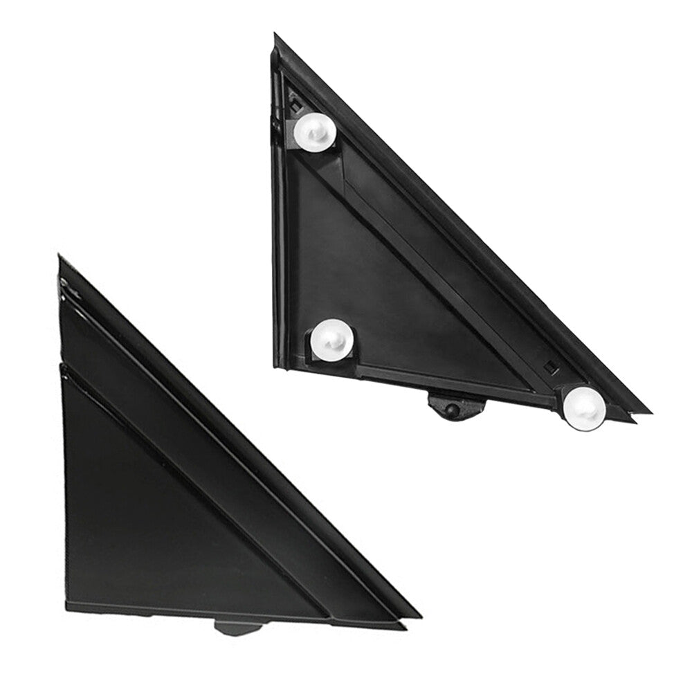 2x For 12-19 for Fiat 500 Door Mirror Flag Cover Moldings Left & Right Matte Black
