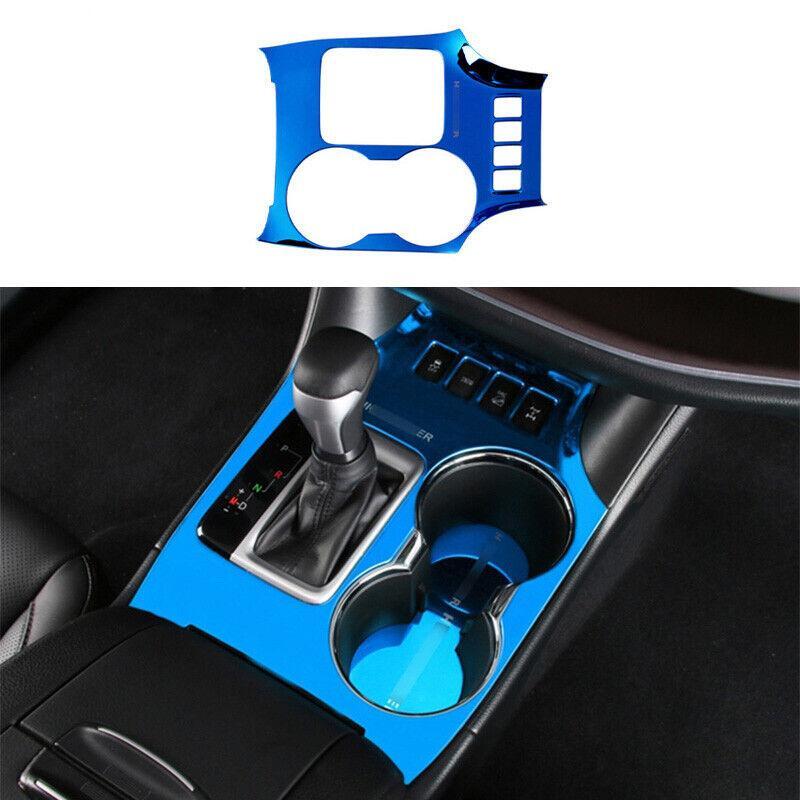 Blue Steel Middle Console Gear Shift Panel Trim for Toyota Highlander 2014-2019