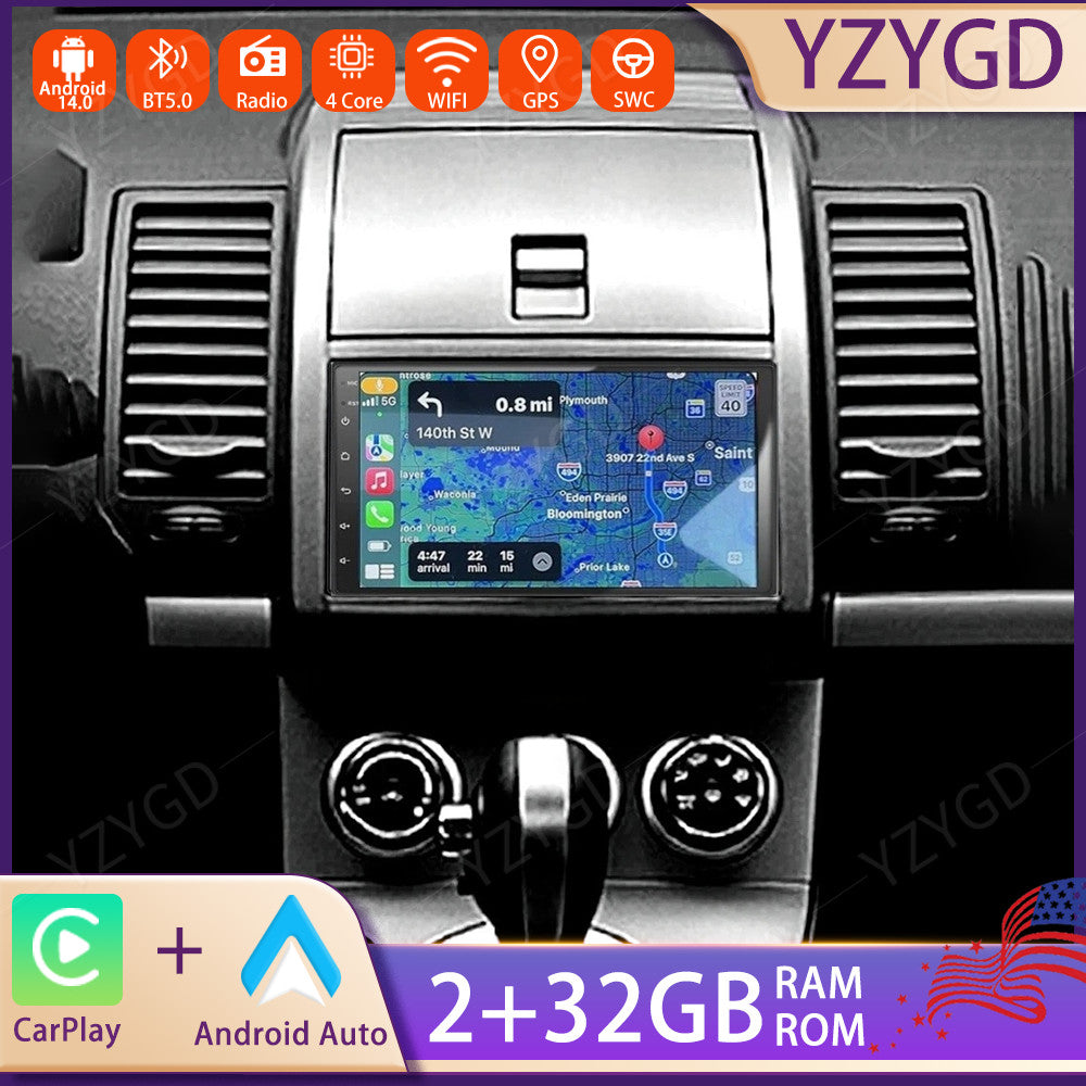 for Nissan Sentra 2007-2012 7Car Radio Android 14 Carplay Stereo GPS Screen