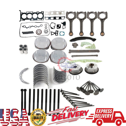 G4KF Engine Pistons Gaskets Valve Bearing Rods Timing Kit For 2.0T for Hyundai for KIA