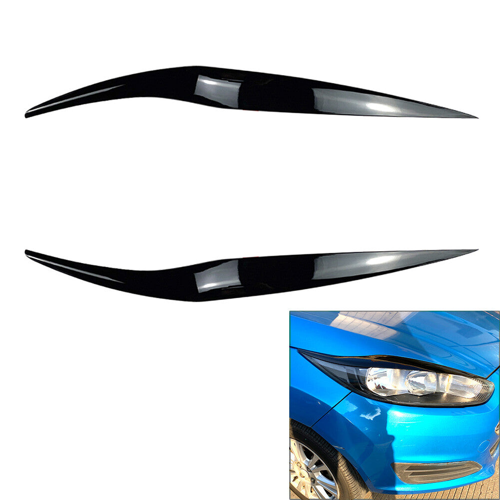 Car Front Headlight Eyebrow Cover Trim for Ford Fiesta MK6.5 2013-2017