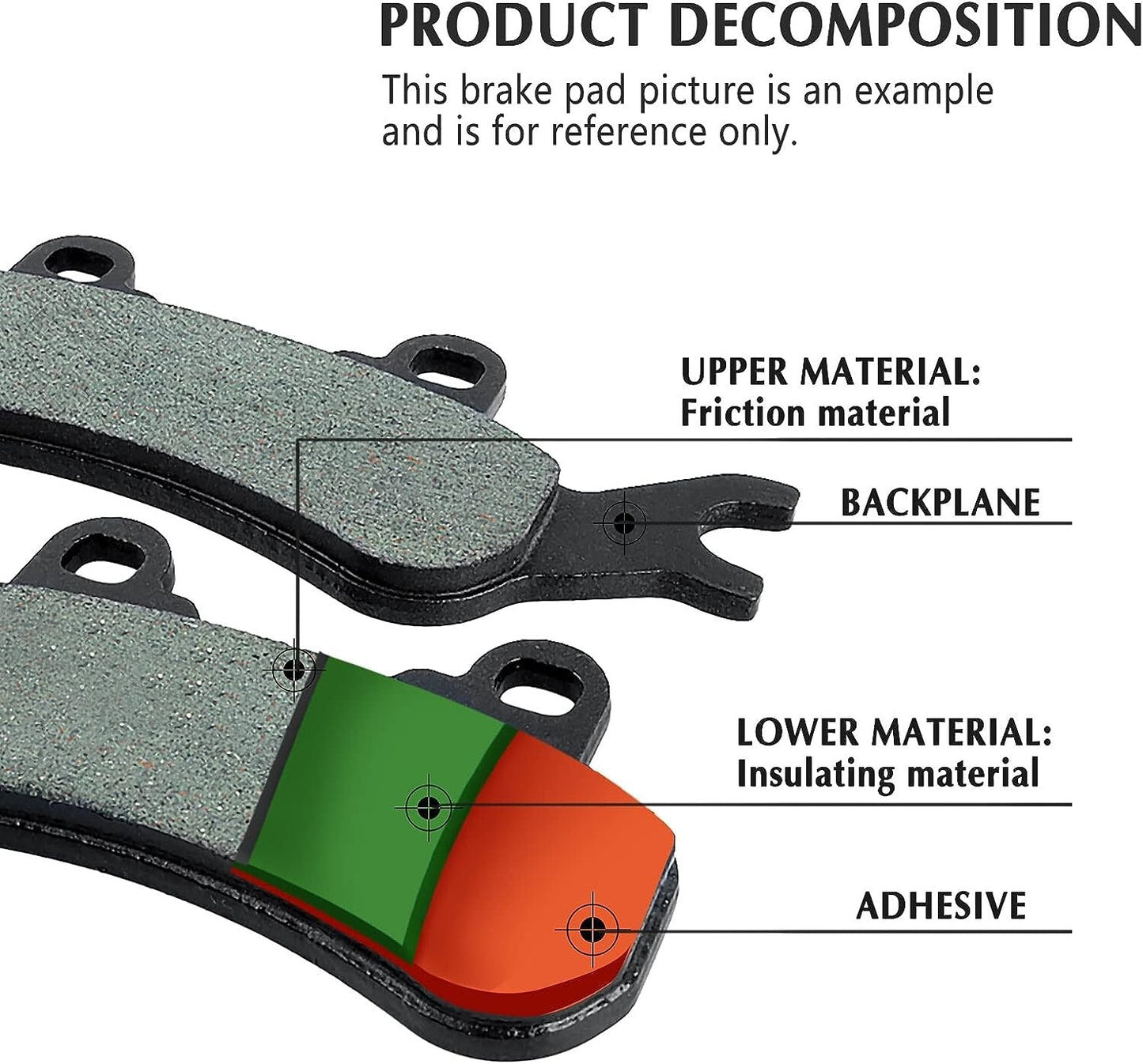 Brake Pads for Can-Am for Defender Maverick X3 4x4,X3 4x4 XRS,X3 Max 4x4/X3 4x4 XDS