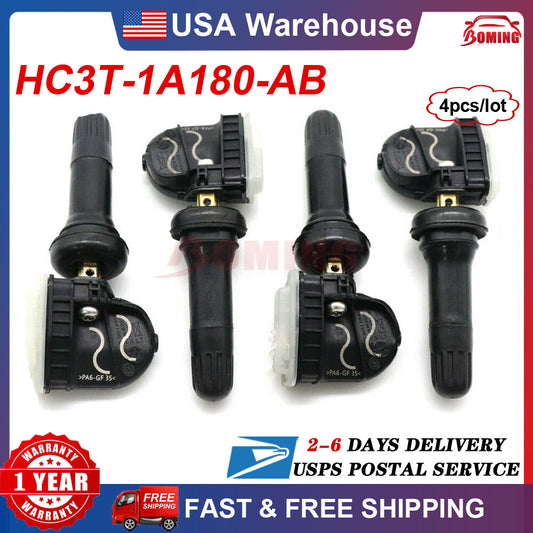 4x HC3T-1A180-AB TPMS Tire Pressure Monitor Sensor for Lincoln MKC for Ford F-250