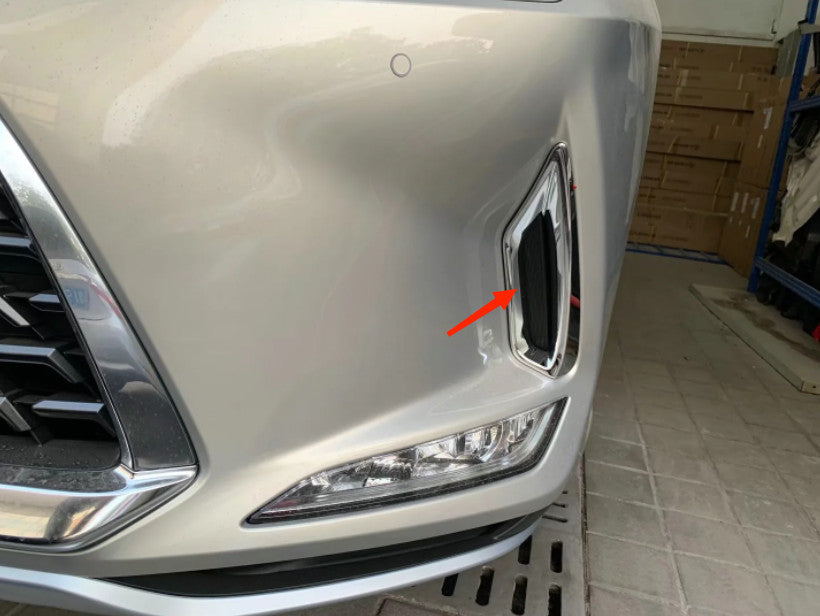 2P Chrome Front Fog Light Lamp Cover Trim For 2020-2022 for Lexus RX300 RX350 RX450H