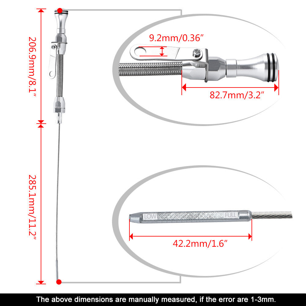 for Chevrolet SBC for Chevy 265 283 327 350 Driver Side Flexible Engine Oil Dipstick