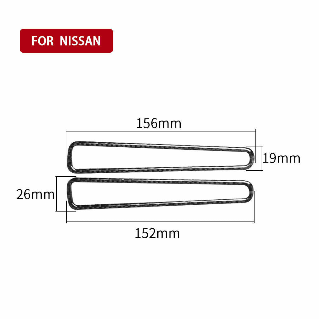 Carbon Fiber Door Air Vent Outlet Trim Cover Fit for Nissan GT-R R35 2008-20